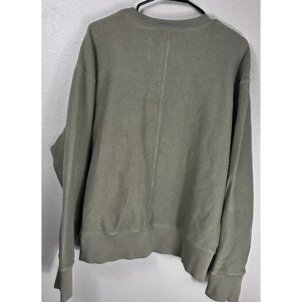 Banana Republic Terry Crewneck Sweatshirt Olive Green 100% Cotton Men's Large